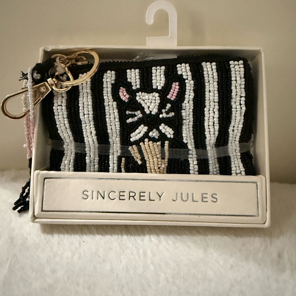 NWTSincerely Jules Zebra Beaded Key Holder